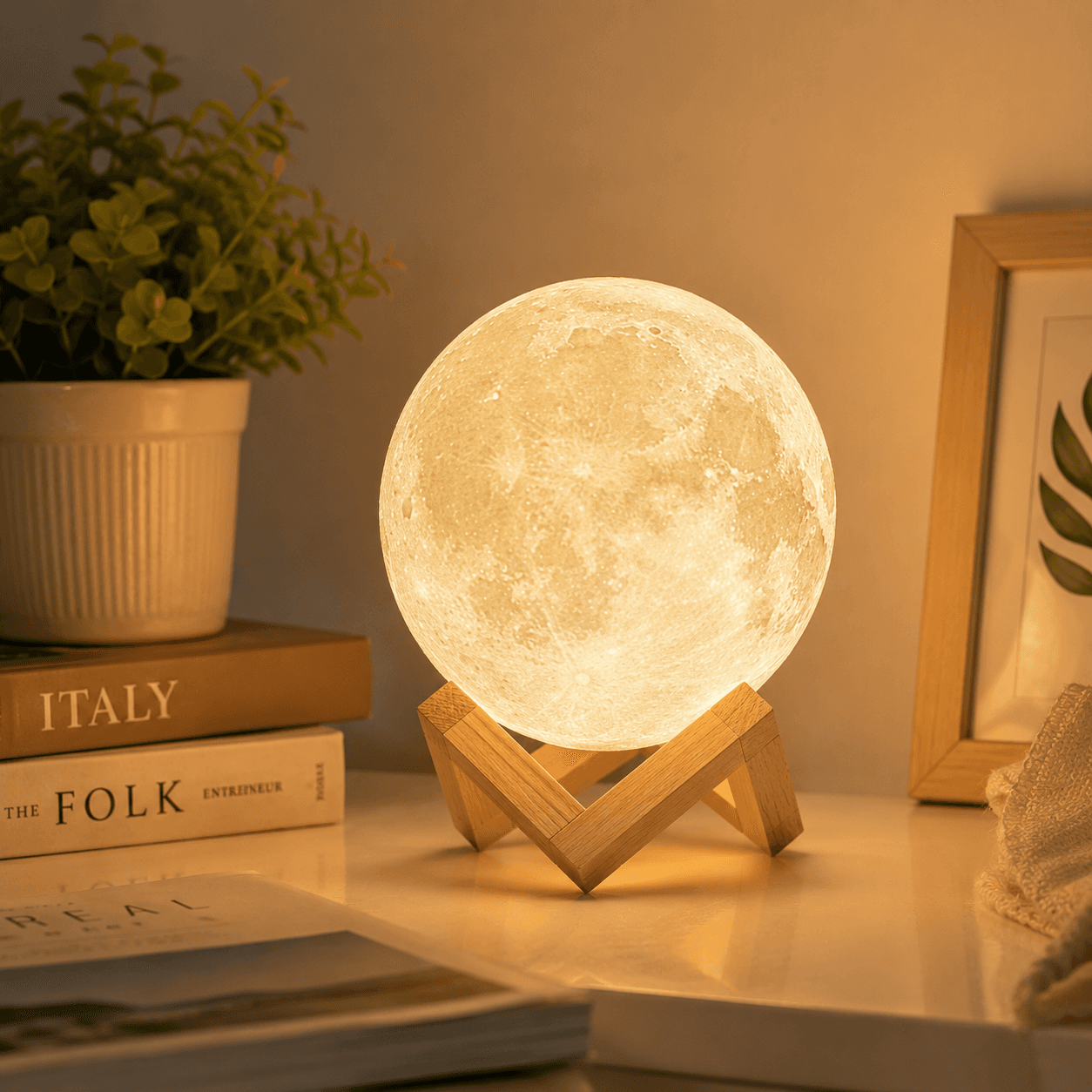 RUCON 3D Moon Light Lamp